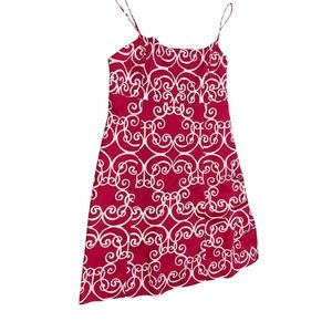 Ann Taylor Sleeveless Dress Party Cocktail Scroll Print Red Woman's Plus Size 18
